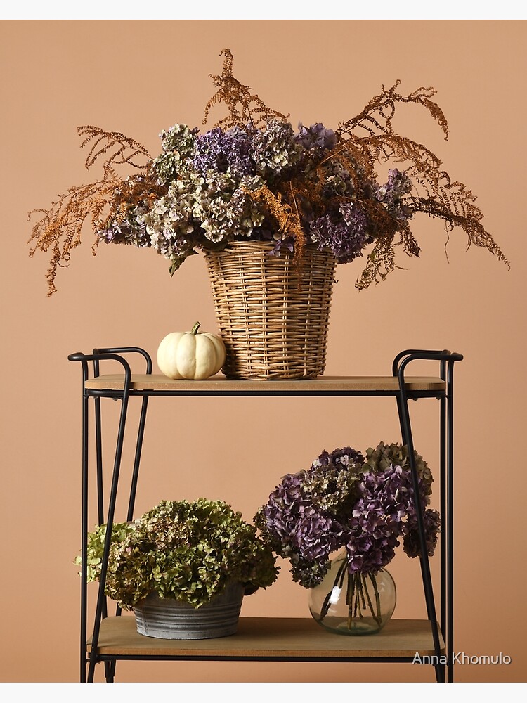 Vases with dried plants Stock Photo by annakhomulo