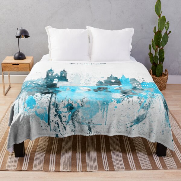 Item preview, Prague Czech Monochrome Blue Skyline designed and sold by DimDom.