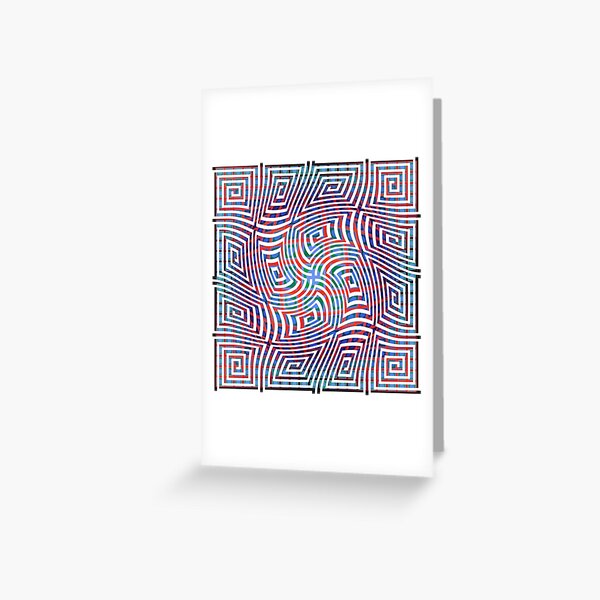 Hypnotic Lines Greeting Card
