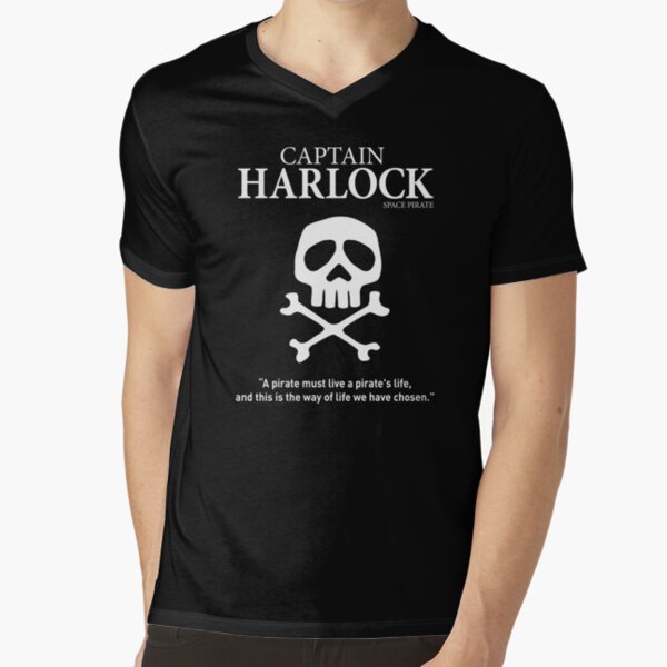 captain harlock skull shirt