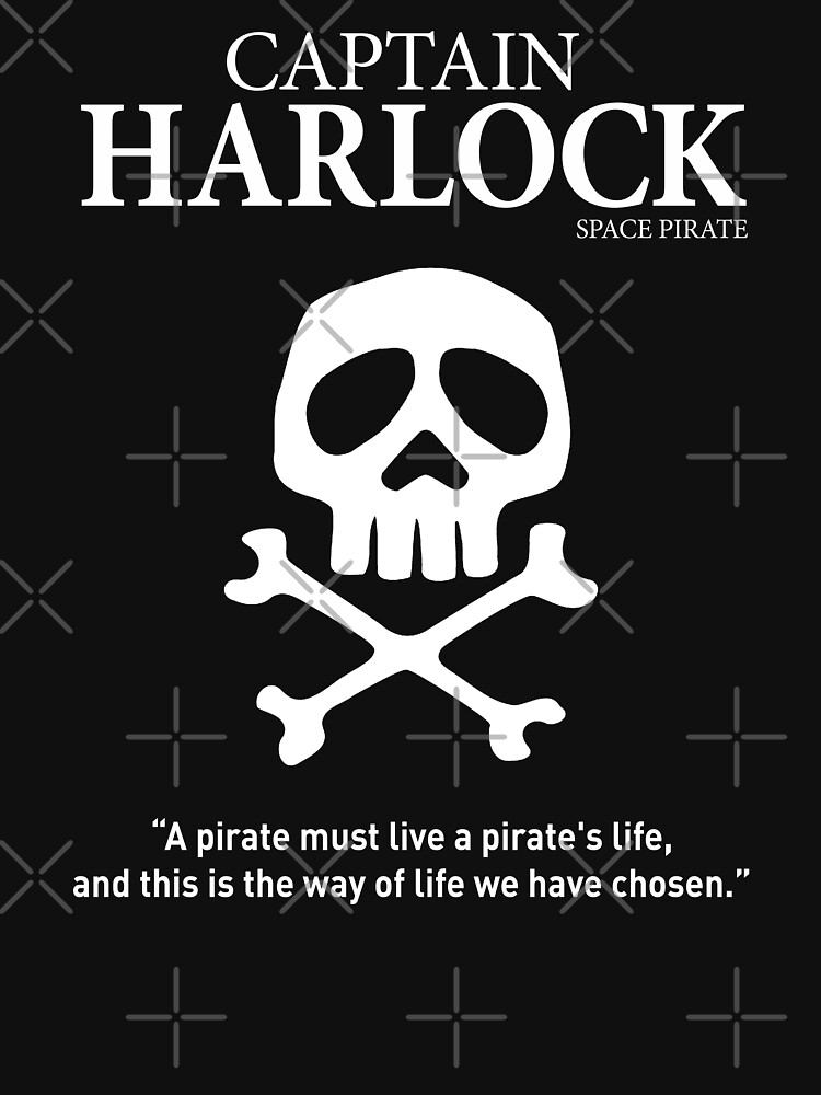 captain harlock skull shirt