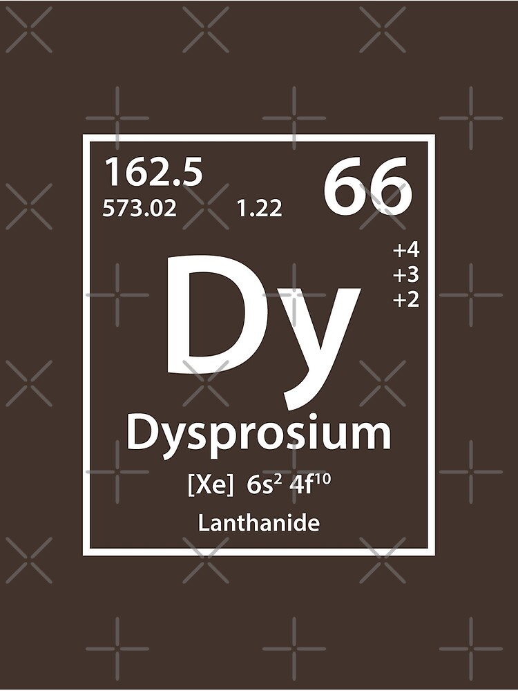 Disover Dysprosium Element (white) Premium Matte Vertical Poster