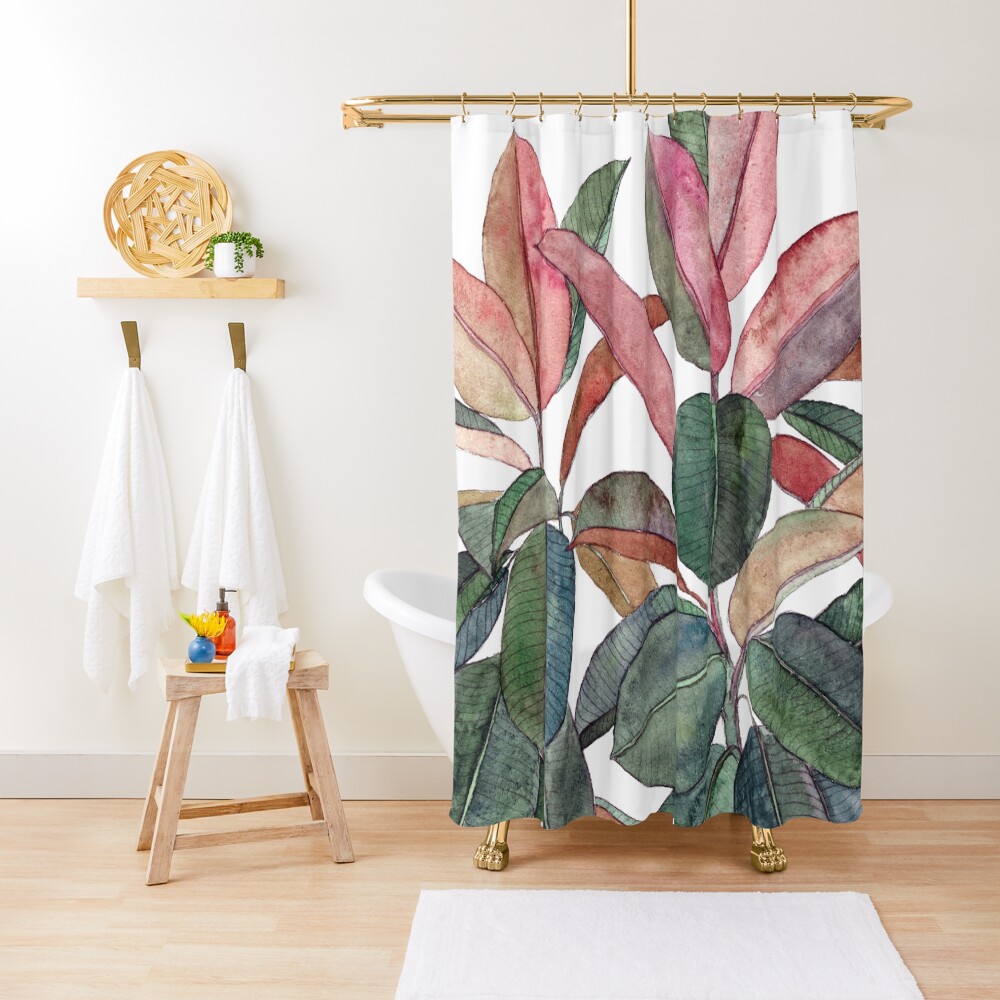 Rubber Plant Shower Curtain