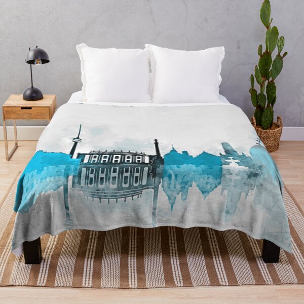 Item preview, Stuttgart Germany Monochrome Blue Skyline designed and sold by DimDom.