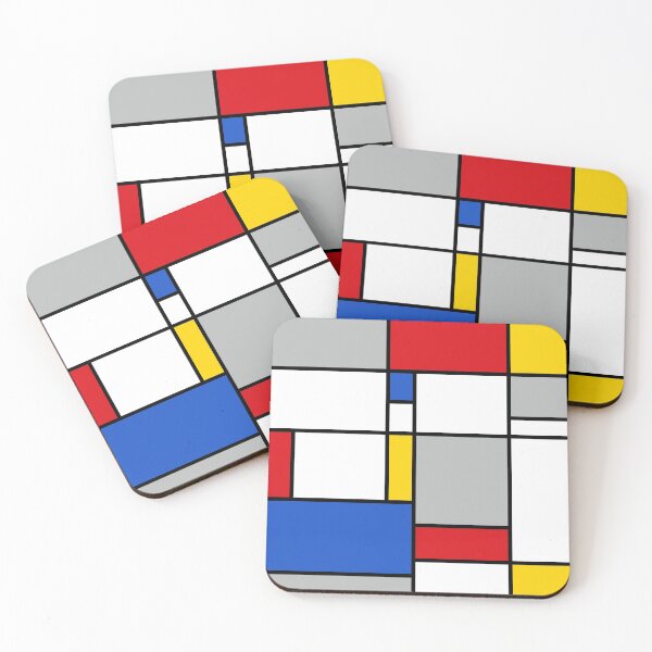 Item preview, Mondrian Style Color Composition designed and sold by Prawny.