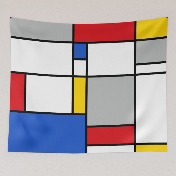 Item preview, Mondrian Style Color Composition designed and sold by Prawny.
