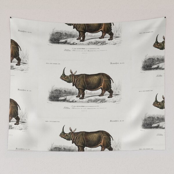 Artikelvorschau, Rhinoceros vintage illustration entworfen und verkauft von Vintage Designs +.