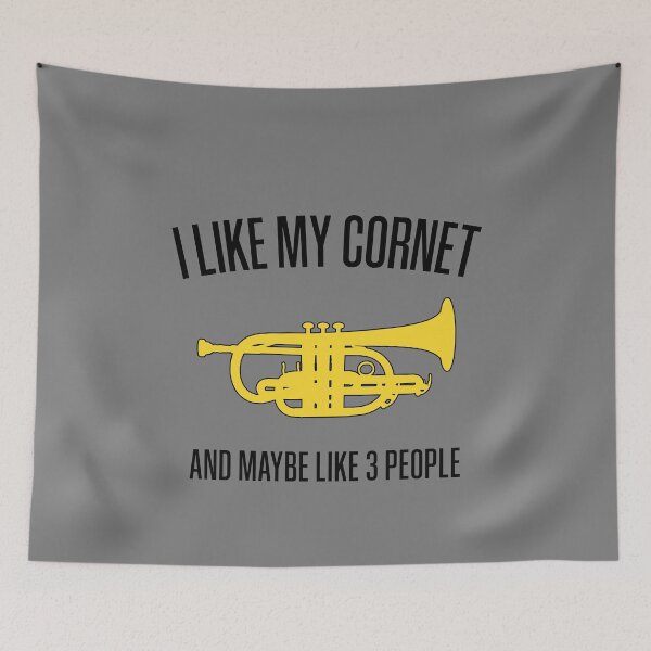 Item preview, I LIKE MY CORNET AND MAYBE LIKE 3 PEOPLE - Funny trumpet gift / Funny cornet gift designed and sold by HEJAshirts.