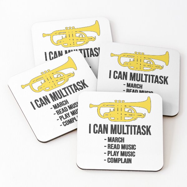 Item preview, Cornet - I CAN MULTITASK: march, read music, play music, complain! Funny trumpet gift / Funny cornet gift designed and sold by HEJAshirts.