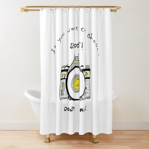 Vintage camera illustration - when u have 2 Shower Curtain