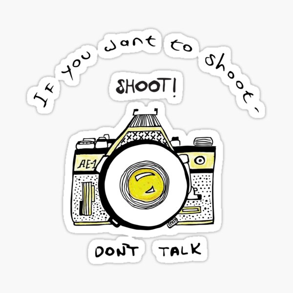Vintage camera illustration - when u have 2 Sticker