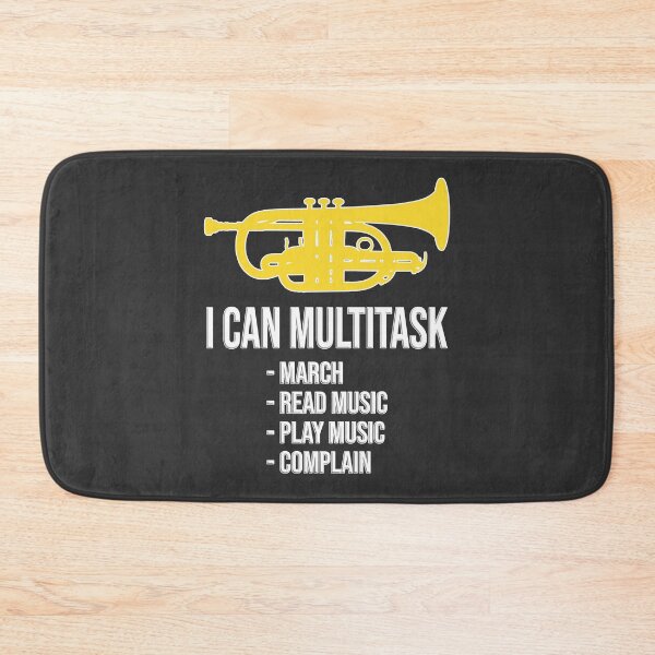 Item preview, Cornet - I CAN MULTITASK: march, read music, play music, complain - Funny trumpet gift / Funny cornet gift designed and sold by HEJAshirts.