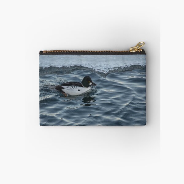 Item preview, Male Golden Eye Duck in Icy Water at Harbourfront designed and sold by Gerda Grice Photography.