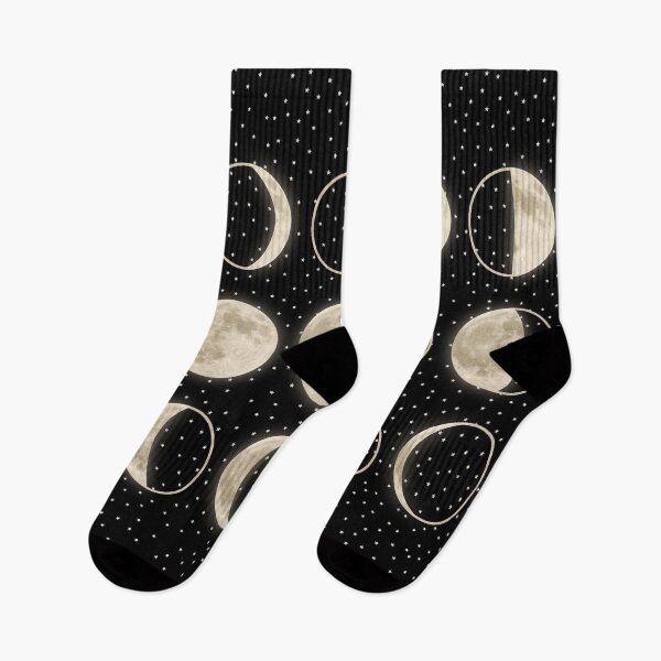 Item preview, shiny moon phases on black / with stars designed and sold by MartaOlgaKlara.