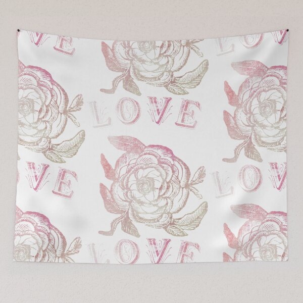 Item preview, Pretty vintage rose flower sentiment of love designed and sold by RosalieReeves.