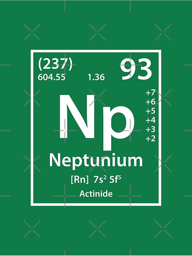 Disover Neptunium Element (white) Premium Matte Vertical Poster