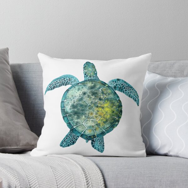Item preview, Watercolor Sea Turtle - Turquoise  designed and sold by maryedenoa.