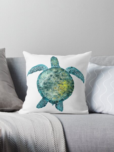 Item preview, Watercolor Sea Turtle - Turquoise  designed and sold by maryedenoa.