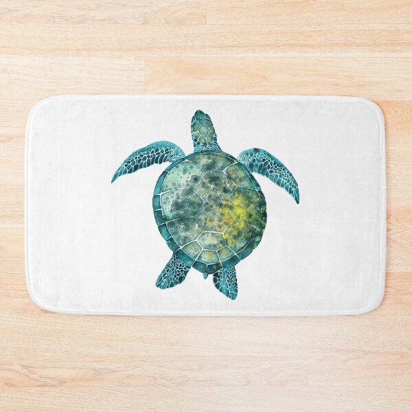 Item preview, Watercolor Sea Turtle - Turquoise  designed and sold by maryedenoa.