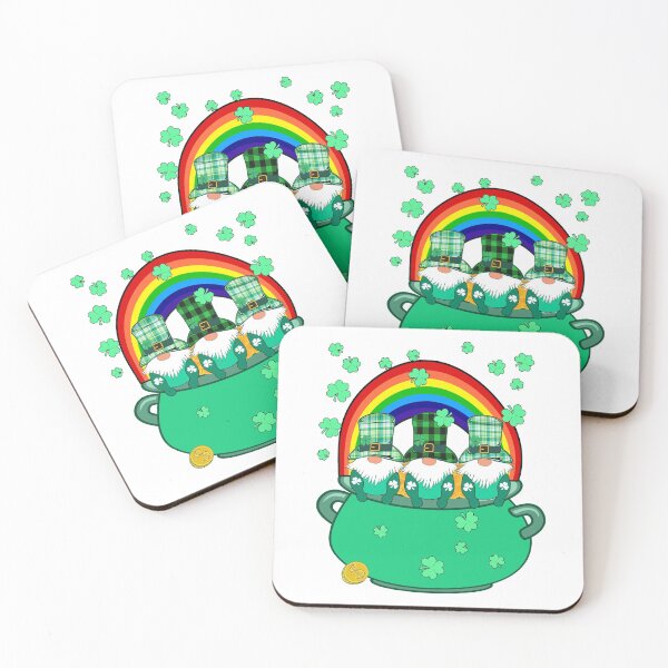 Item preview, 3 Cute Leprechauns Gnomes Pot Of Gold Rainbow Irish Funny designed and sold by funnytshirtemp.