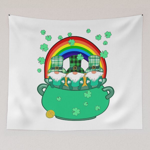 Item preview, 3 Cute Leprechauns Gnomes Pot Of Gold Rainbow Irish Funny designed and sold by funnytshirtemp.