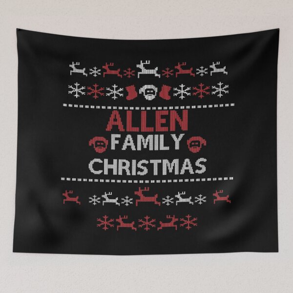 Item preview, Allen merry xmas holidays christmas family fun white cold  designed and sold by Thestarrysky.