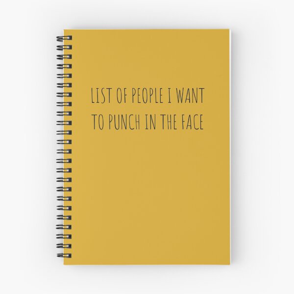 Item preview, People I Want To Punch In The Face Notebook  designed and sold by Dreamflight.