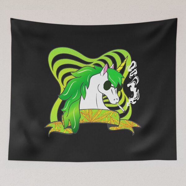 Item preview, Smoking unicorn cannabis gift designed and sold by tarek25.