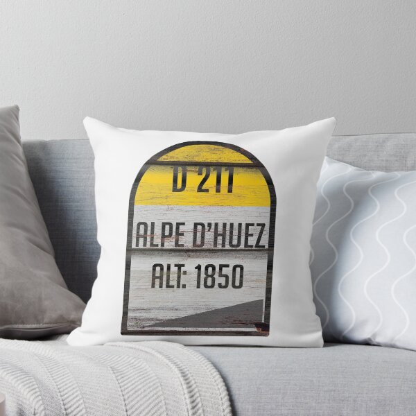 Item preview, Alpe d'Huez France Kilometre Marker Retro Wood Effect Sticker & T-Shirt Sticker designed and sold by OuterShellUK.
