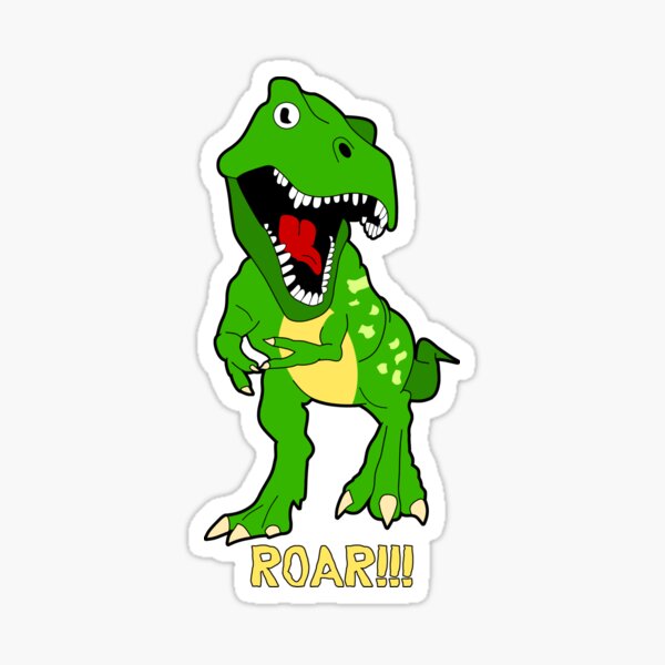 Lego Dinosaur Stickers Redbubble - t rex roar roblox
