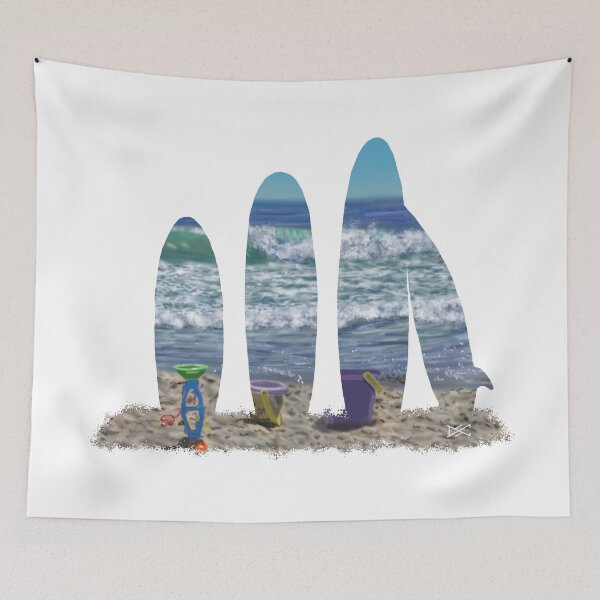 Item preview, Surf Boards Beach Silhouette designed and sold by DSC Arts.