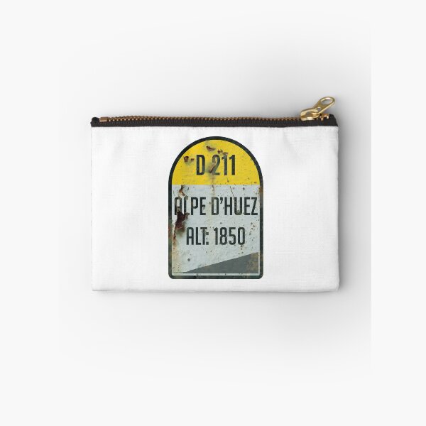 Item preview, Alpe d'Huez France Kilometre Marker Vintage Metal Effect Sticker & T-Shirt designed and sold by OuterShellUK.