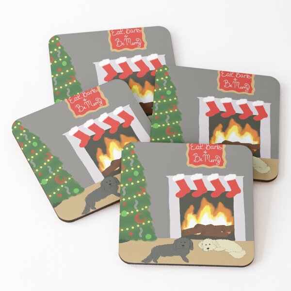 Item preview, Eat, Bark and Be Merry designed and sold by draftinglizard.