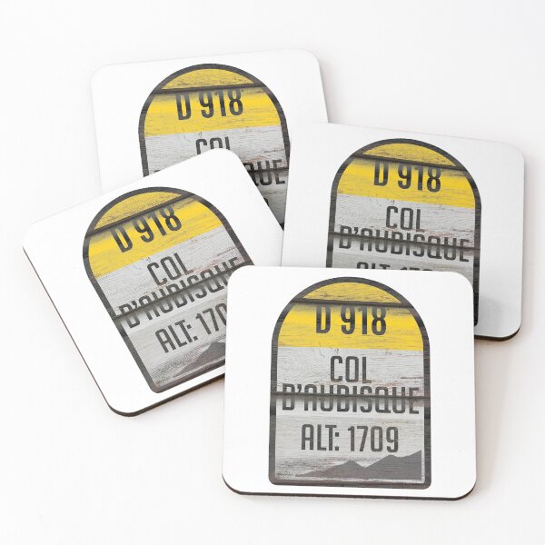 Item preview, Col d'Aubisque France Kilometre Marker Vintage Wood Effect Sticker & T-Shirt designed and sold by OuterShellUK.