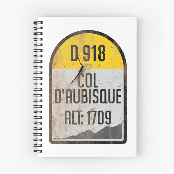 Item preview, Col d'Aubisque France Kilometre Marker Vintage Metal Effect Sticker & T-Shirt  designed and sold by OuterShellUK.