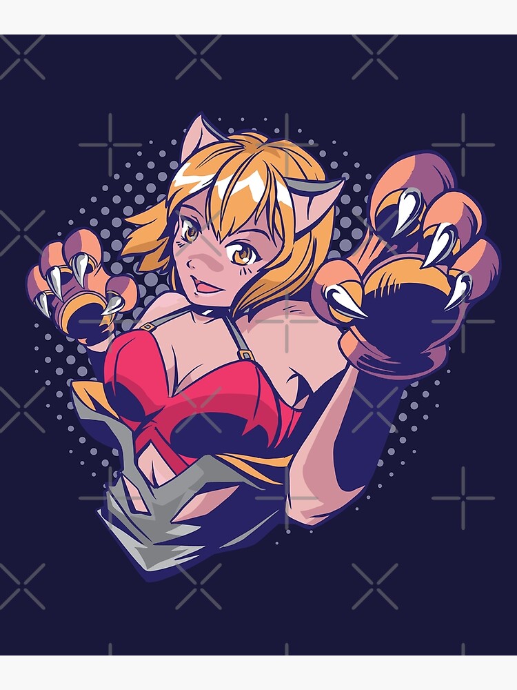 Anime cat girl Art Board Print by DerSenat