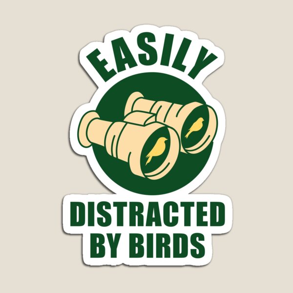 Aperçu de l'œuvre Facilement distrait par les oiseaux créée et vendue par LuckyFoxDesigns.