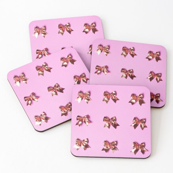 Item preview, Pink celebration background with golden bows designed and sold by dariazu.