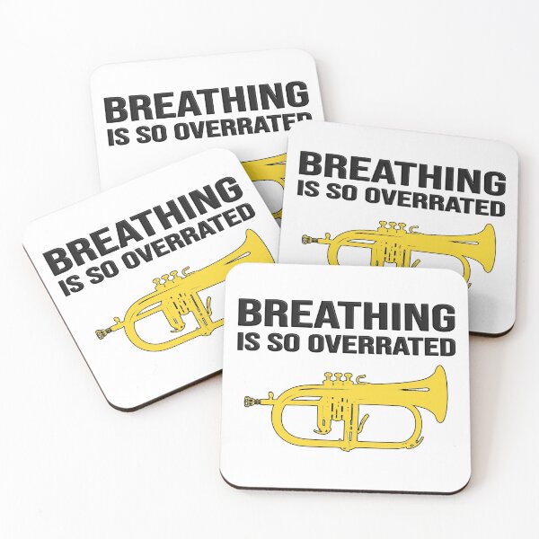 Item preview, Flugelhorn - BREATHING IS SO OVERRATED - Marching Band, Concert Band designed and sold by HEJAshirts.