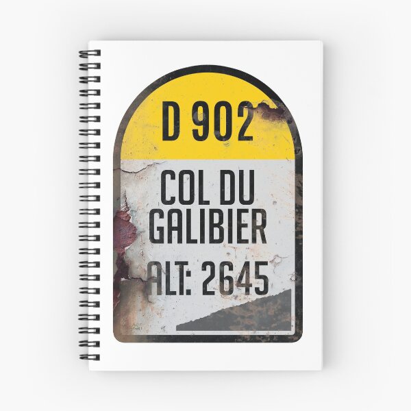 Item preview, Col du Galibier Francia Marcador de kilómetros Efecto metal retro Pegatina y camiseta designed and sold by OuterShellUK.