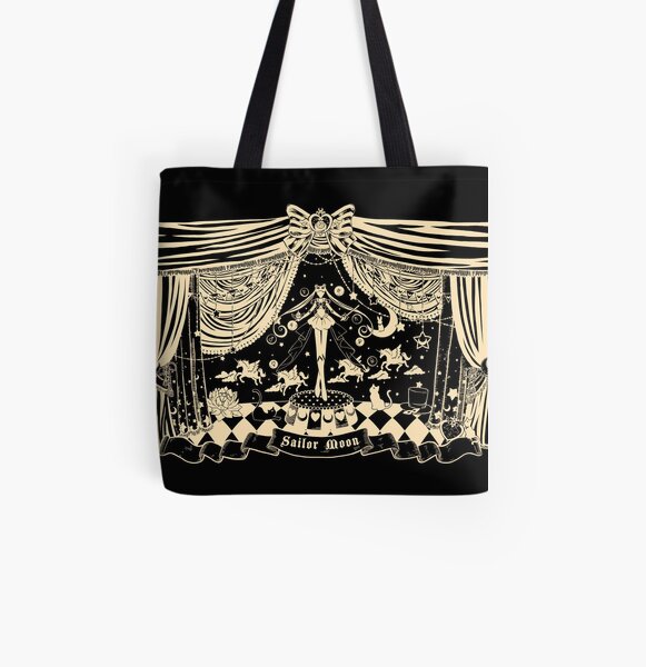 Moonlight Circus - Black All Over Print Tote Bag