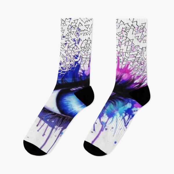Item preview, Abstract geometric colour splash eye designed and sold by lfmdesigns.