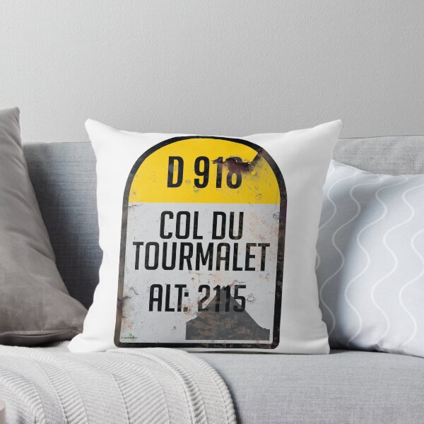 Item preview, Col du Tourmalet France Kilometre Marker Vintage Metal Effect Sticker & T-Shirt  designed and sold by OuterShellUK.