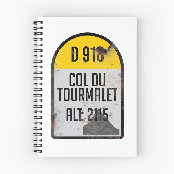 Item preview, Col du Tourmalet France Kilometre Marker Vintage Metal Effect Sticker & T-Shirt  designed and sold by OuterShellUK.