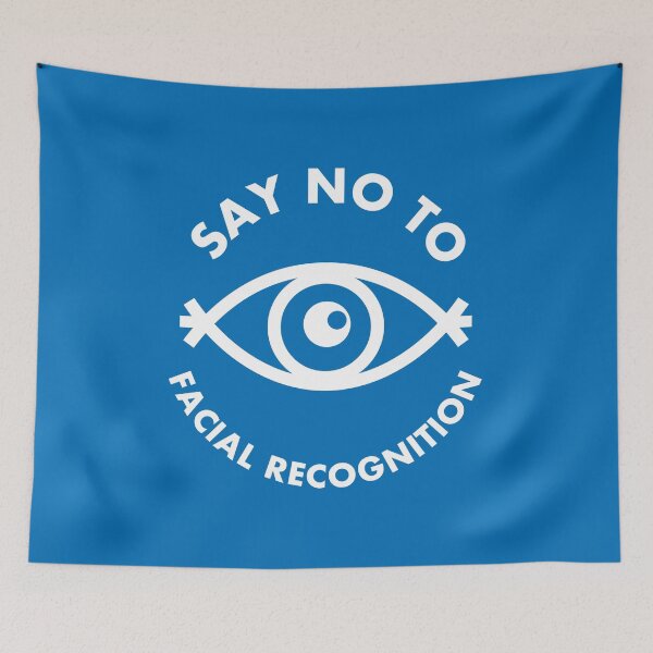 Item preview, Say No To Facial Recognition - All Seeing Eye - Blue designed and sold by MOREDANKMEMES.