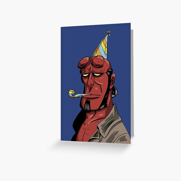 Item preview, Hellboy Birthday designed and sold by blacksnowcomics.