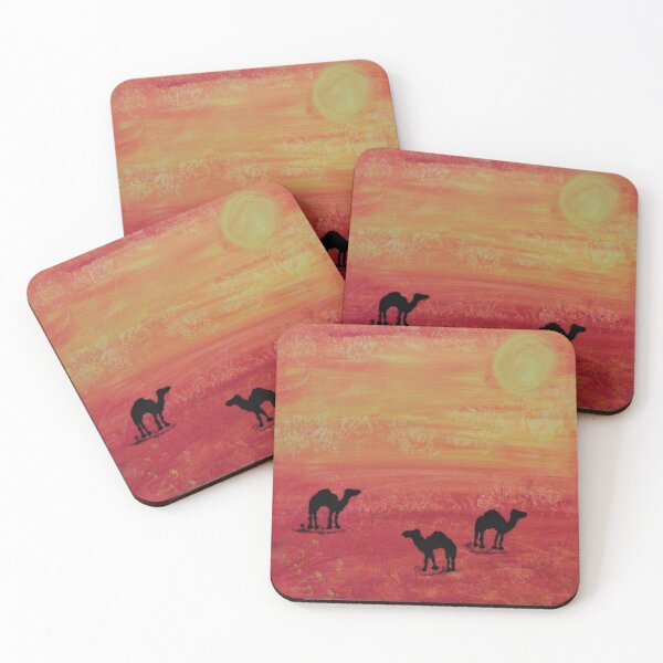 Item preview, Warm desert painting with camels designed and sold by Diana Evensen.