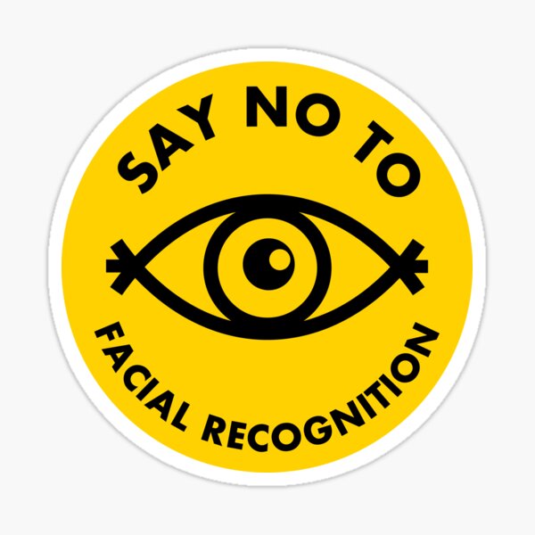Aperçu de l'œuvre Dites non à la reconnaissance faciale - All Seeing Eye - Jaune créée et vendue par MOREDANKMEMES.