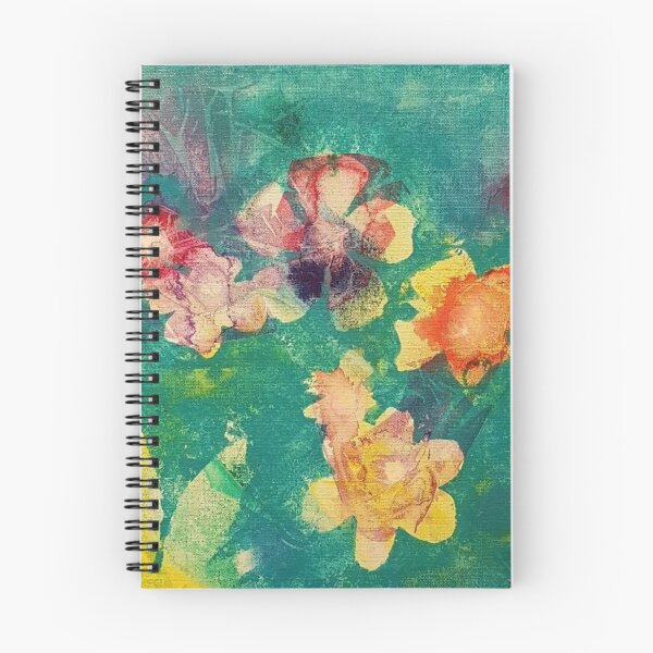 Item preview, Colorful abstract flowers in acrylic designed and sold by Diana Evensen.
