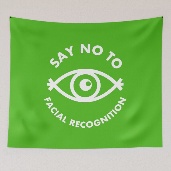 Item preview, Say No To Facial Recognition - All Seeing Eye - Green designed and sold by MOREDANKMEMES.